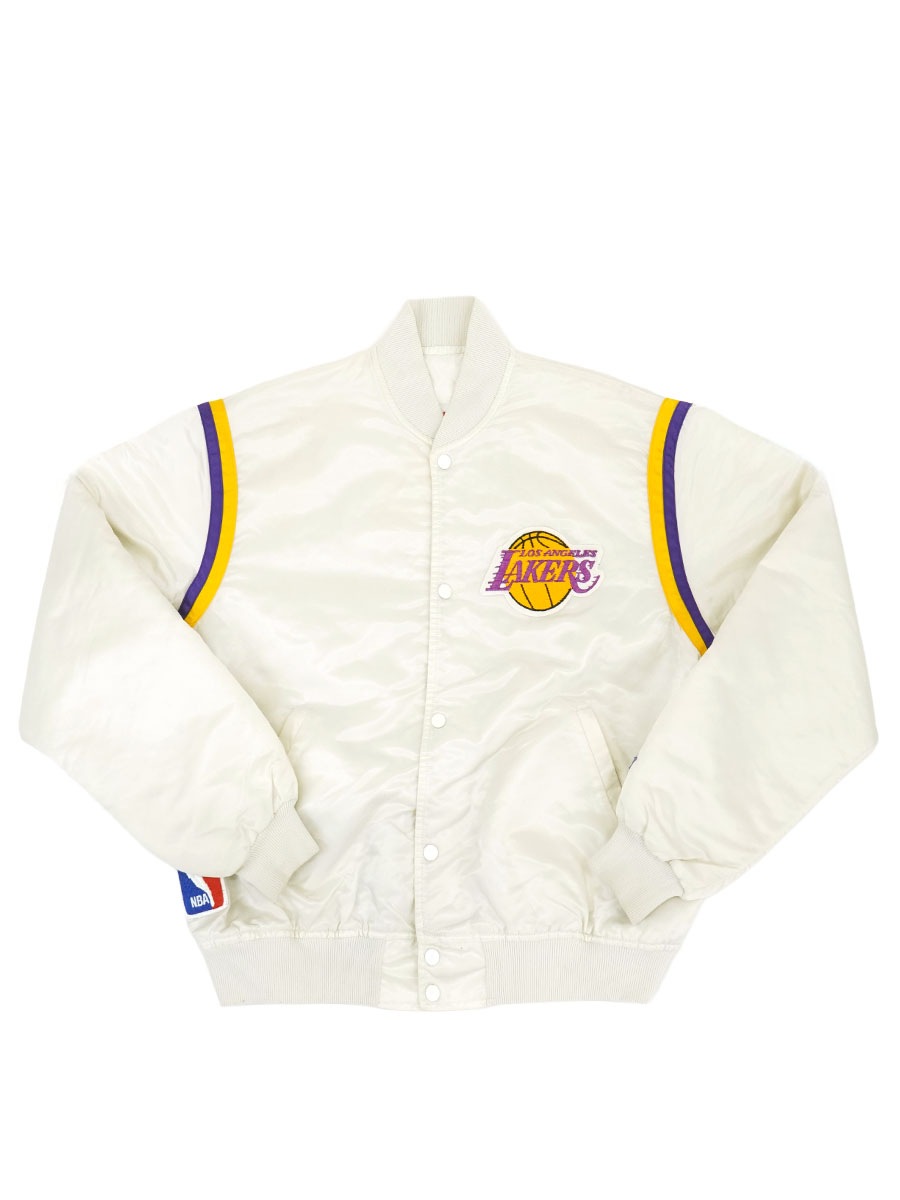 80's STARTER ''LOS ANGELES LAKERS'' サテンスタジャン ホワイト