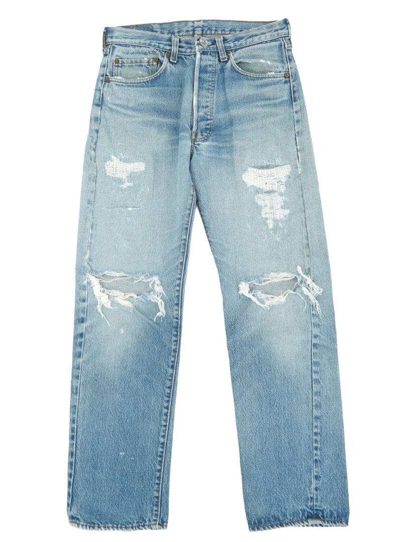 80's Levi's 501 赤耳 デニムパンツ 薄ヒゲ 味あり リペア ダメ―ジ