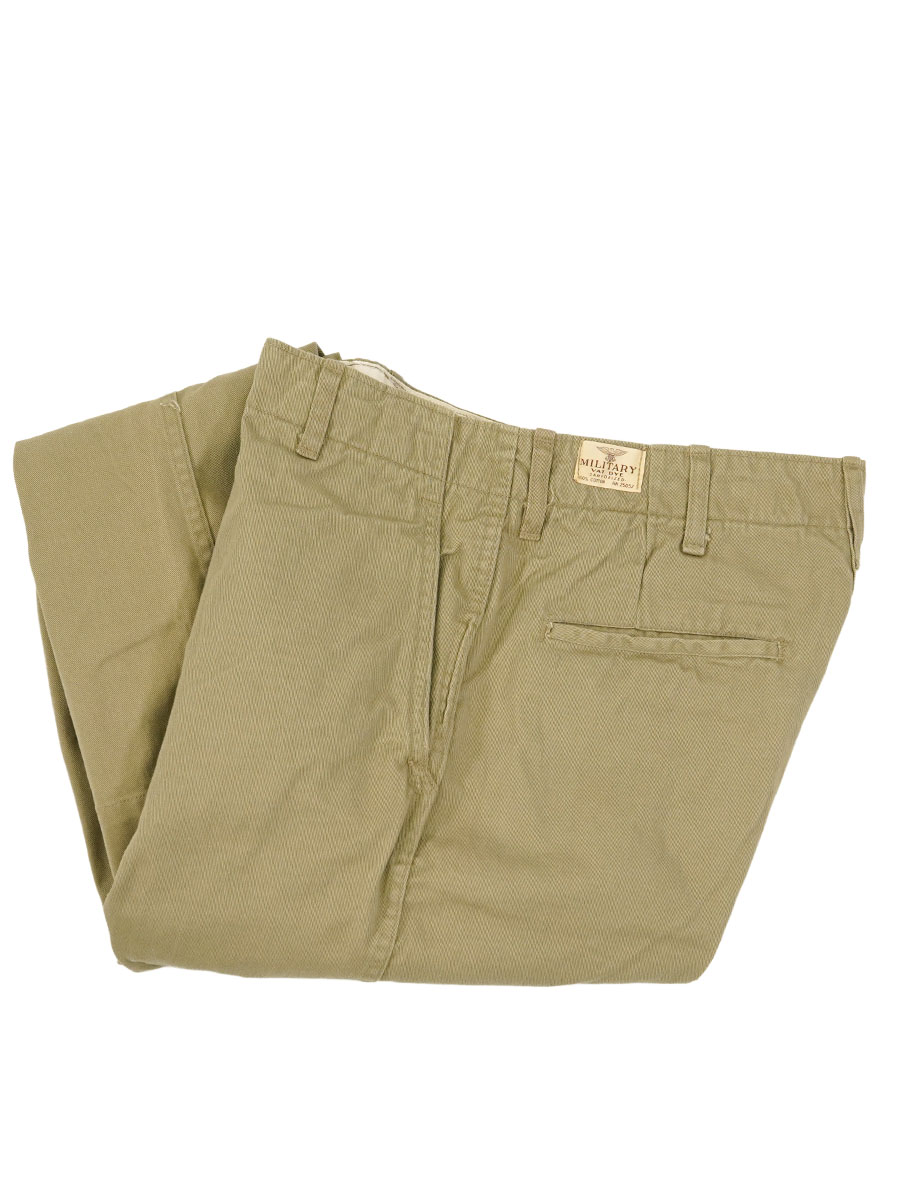 70's MILITARY VAT DYE チノトラウザーズ ジッパーフライ 実寸(30x28位)