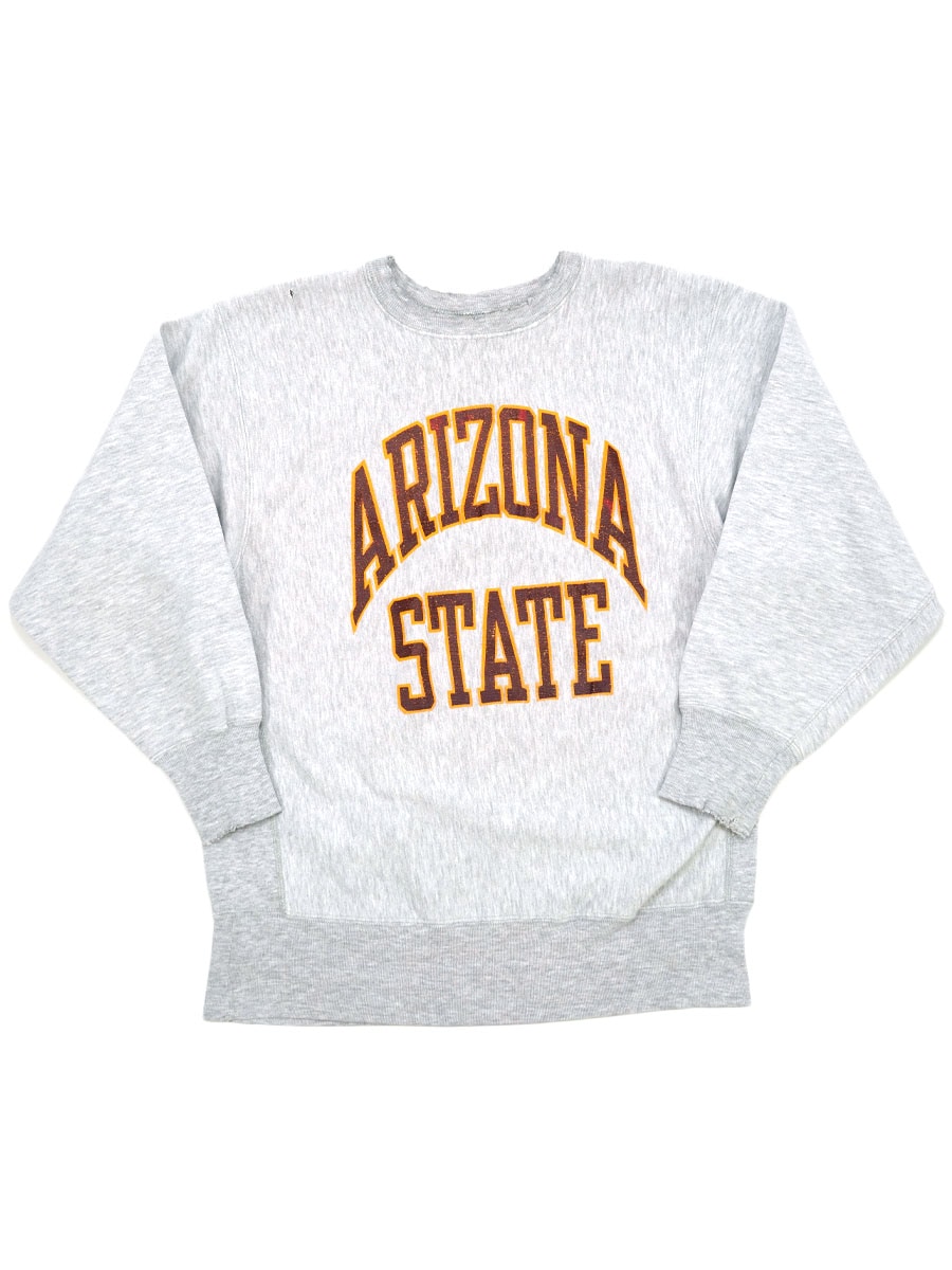 80's プリントタグ チャンピオンRW ''ARIZONA STATE'' グレー 表記(XL