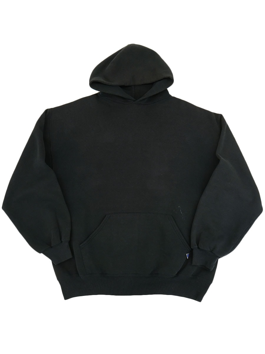 90's RUSSELL ATHLETIC 無地スウェットパーカ BLK 表記(XL) USA製