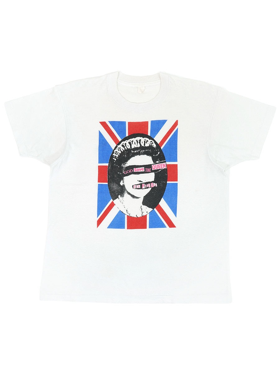 80's SCREEN STARS Sex Pistols ''GOD SAVE THE QUEEN'' プリントTシャツ ホワイト 実寸(L位)