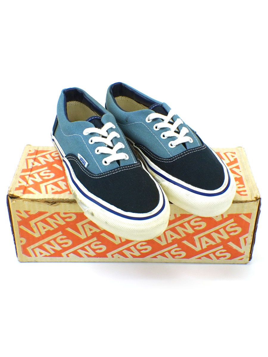 70's～ VANS エラ スモークブルーxネイビー 表記(5 1/2) 箱付きDEAD
