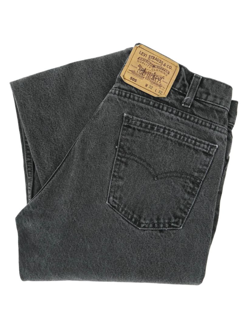 90's Levi's 505 黒タブ ブラックデニムパンツ 表記(32x32) USA製