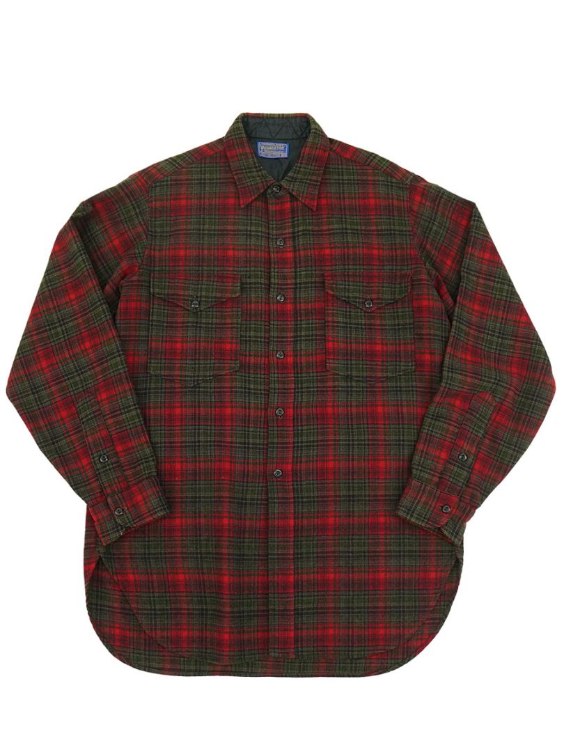 60's ペンドルトン ウールシャツ 赤黒緑 表記(15 1/2) | NEW ITEM