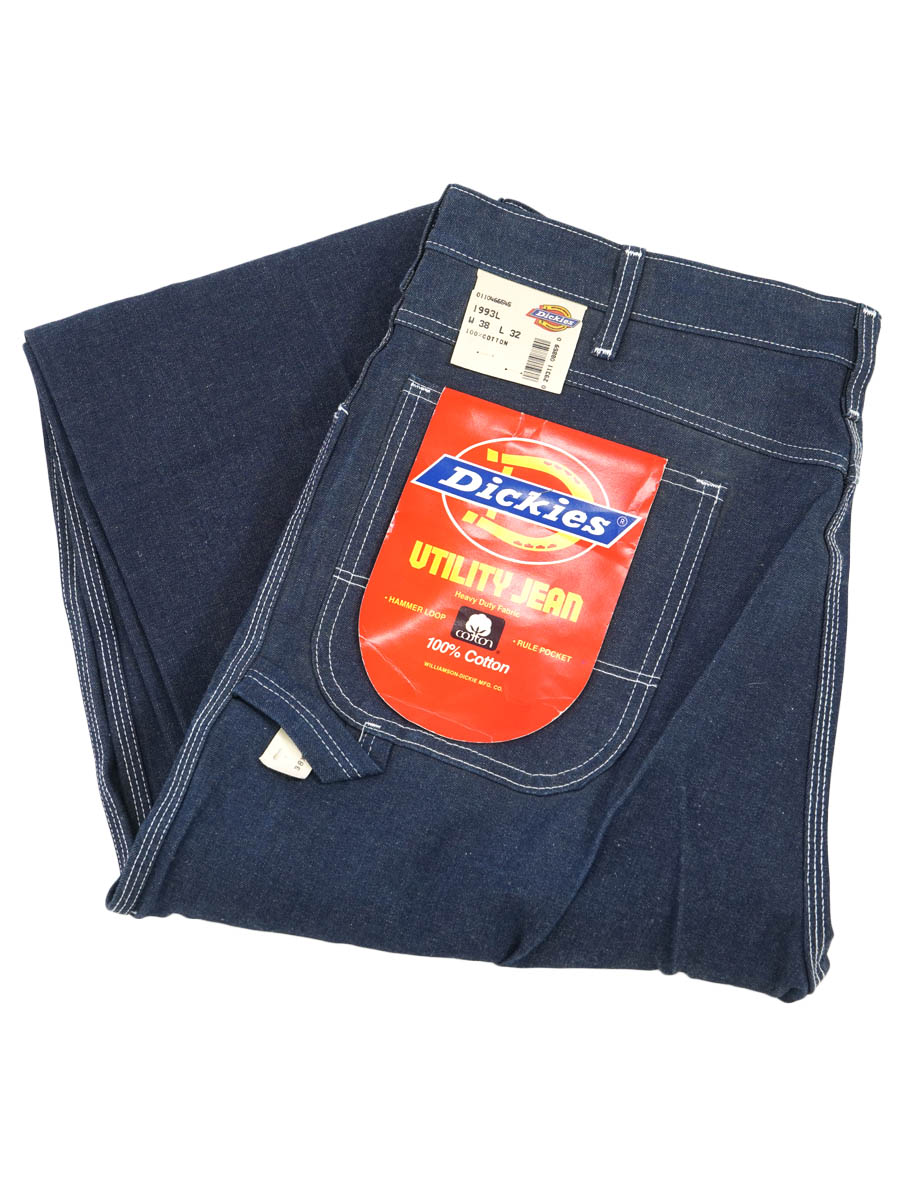 80's ディッキーズ デニムペインターパンツ 濃紺 表記(38x32) USA製