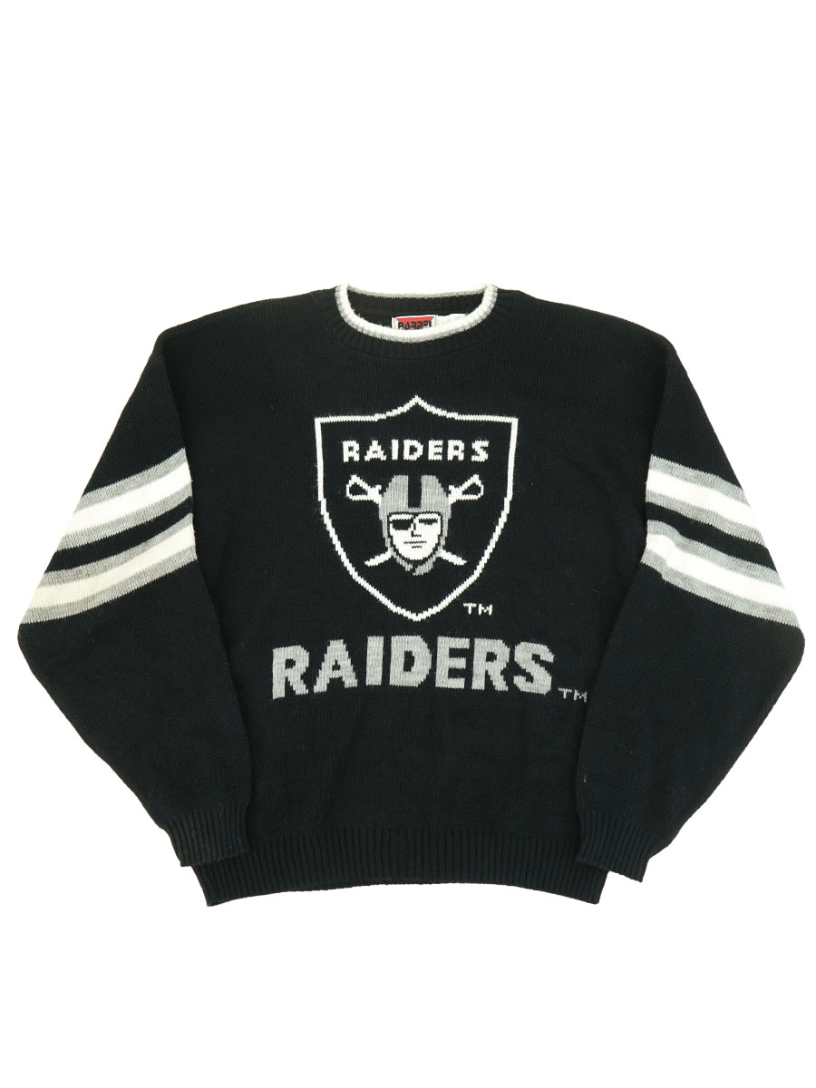 80's～ BARREL SPORTSWEAR ''RAIDERS'' アクリルニットセーター