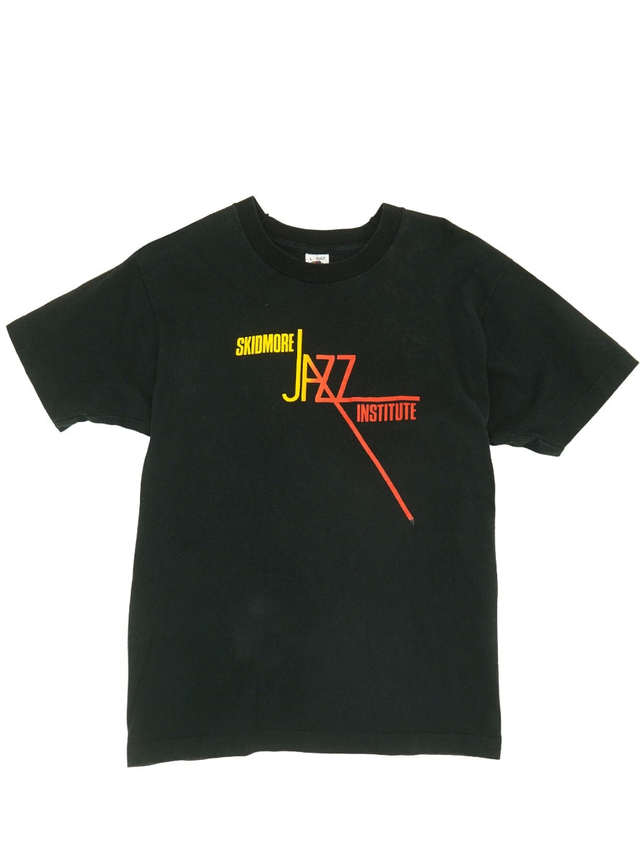 90's FRUIT OF THE LOOM ''SKIDMORE JAZZ INSTITUTE'' Tシャツ 黒 表記