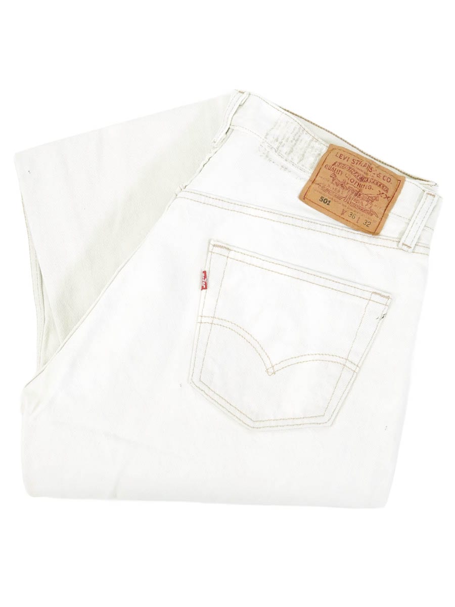 90's Levi's 501 ホワイト デニムパンツ 表記(36x32) USA製