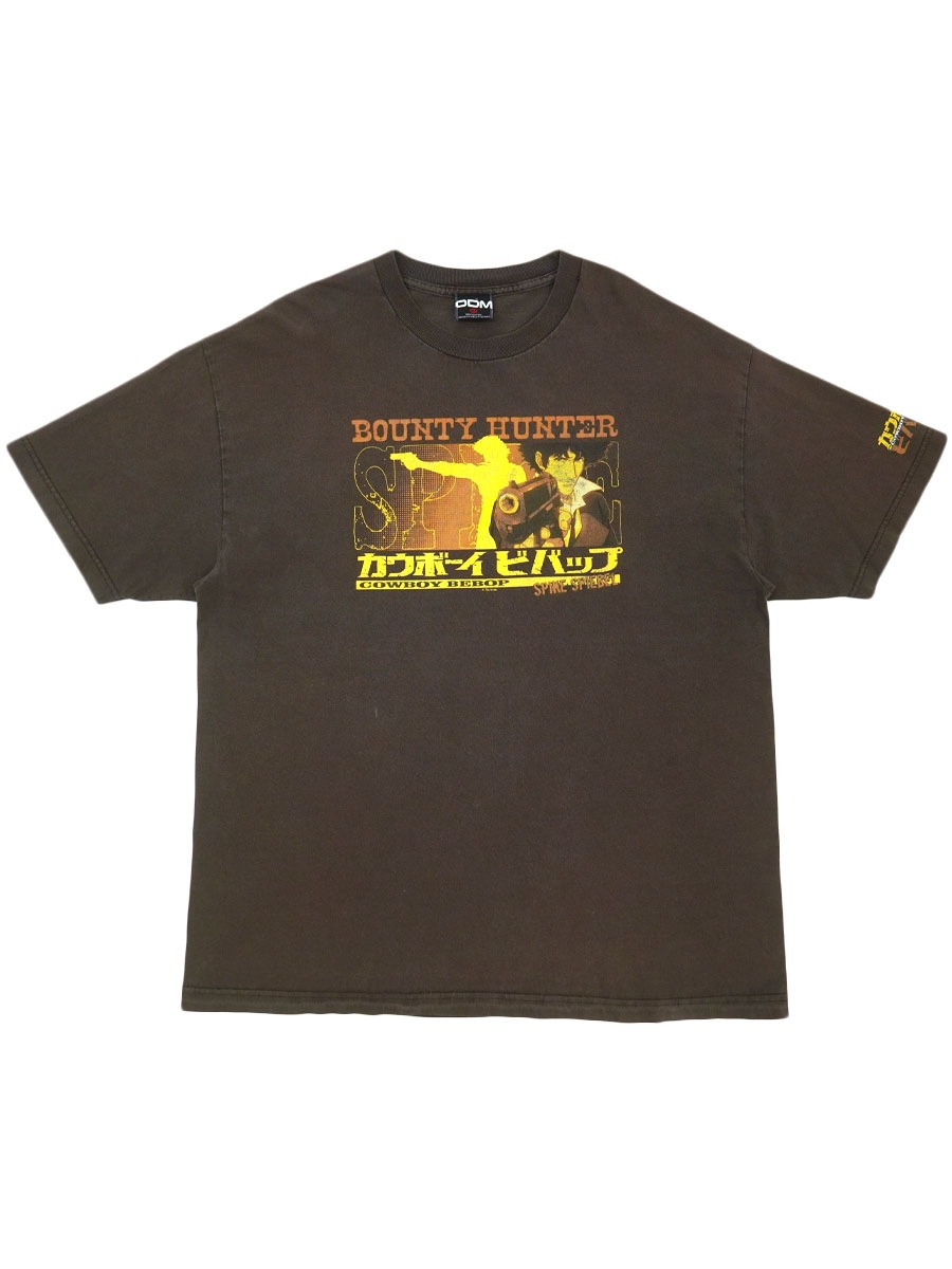 00's ODM カウボーイビバップ ''BOUNTY HUNTER SPIKE SPIEGEL'' 袖プリント入り Tシャツ 表記(XL)