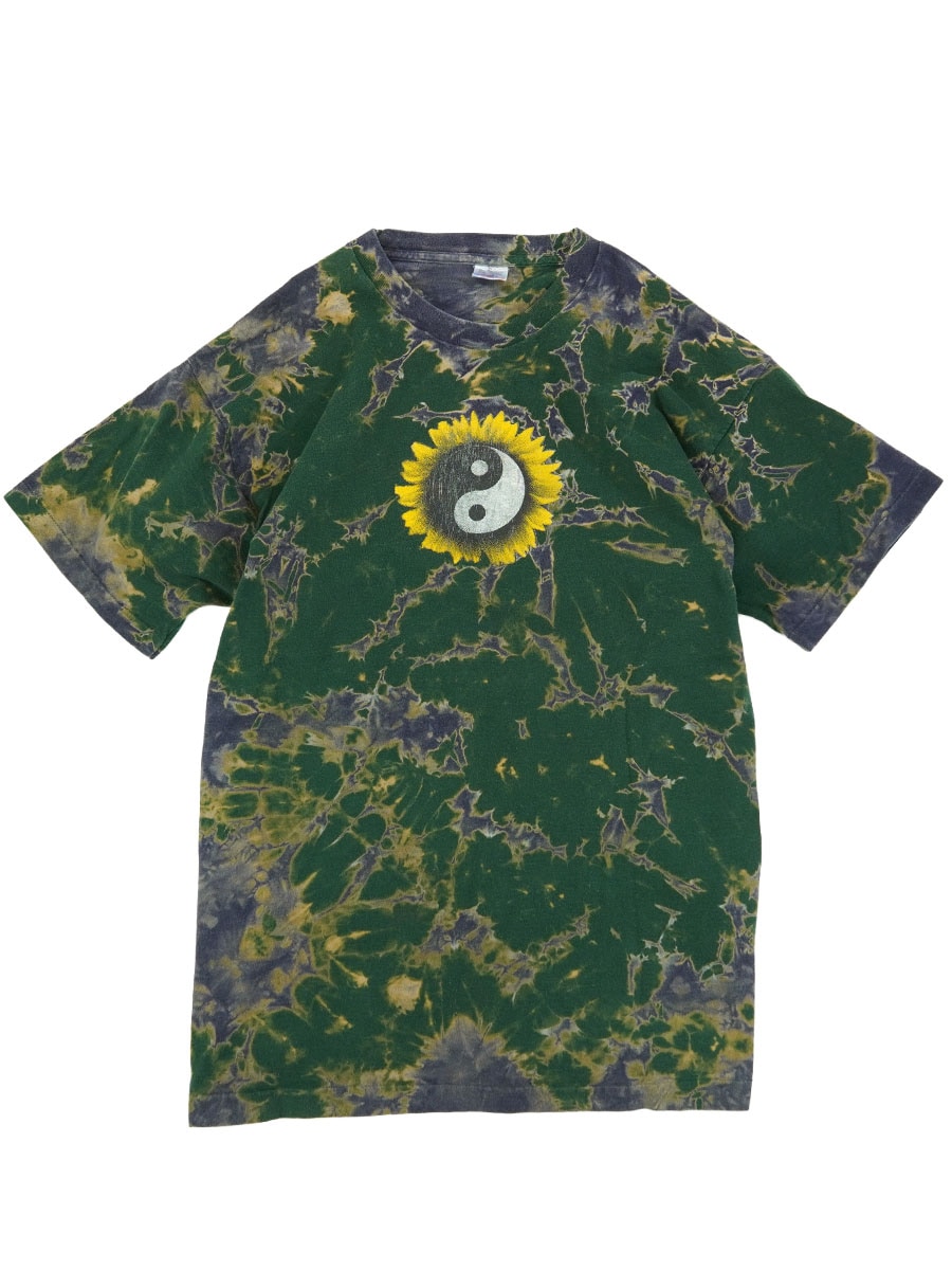 90's FRUIT OF THE LOOM ''Yin Yang'' タイダイTシャツ グリーン 表記(XL) USA製