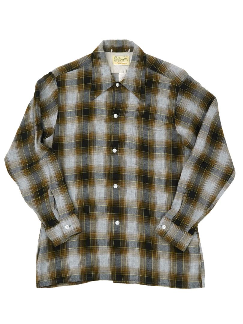 60's～ Arrow オンブレーチェック レーヨンシャツ 極上配色 表記(M