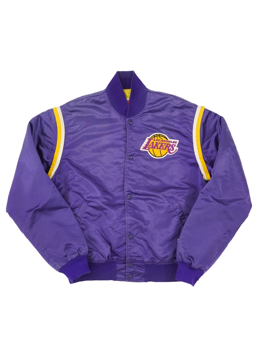 80's STARTER ''LOS ANGELES LAKERS'' サテンスタジャン 表記(XL) USA