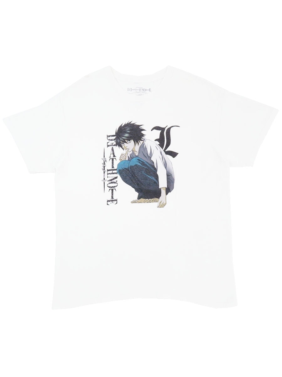 00's～ SHONEN JUMP'S DEATH NOTE ''L'' プリントTシャツ ホワイト