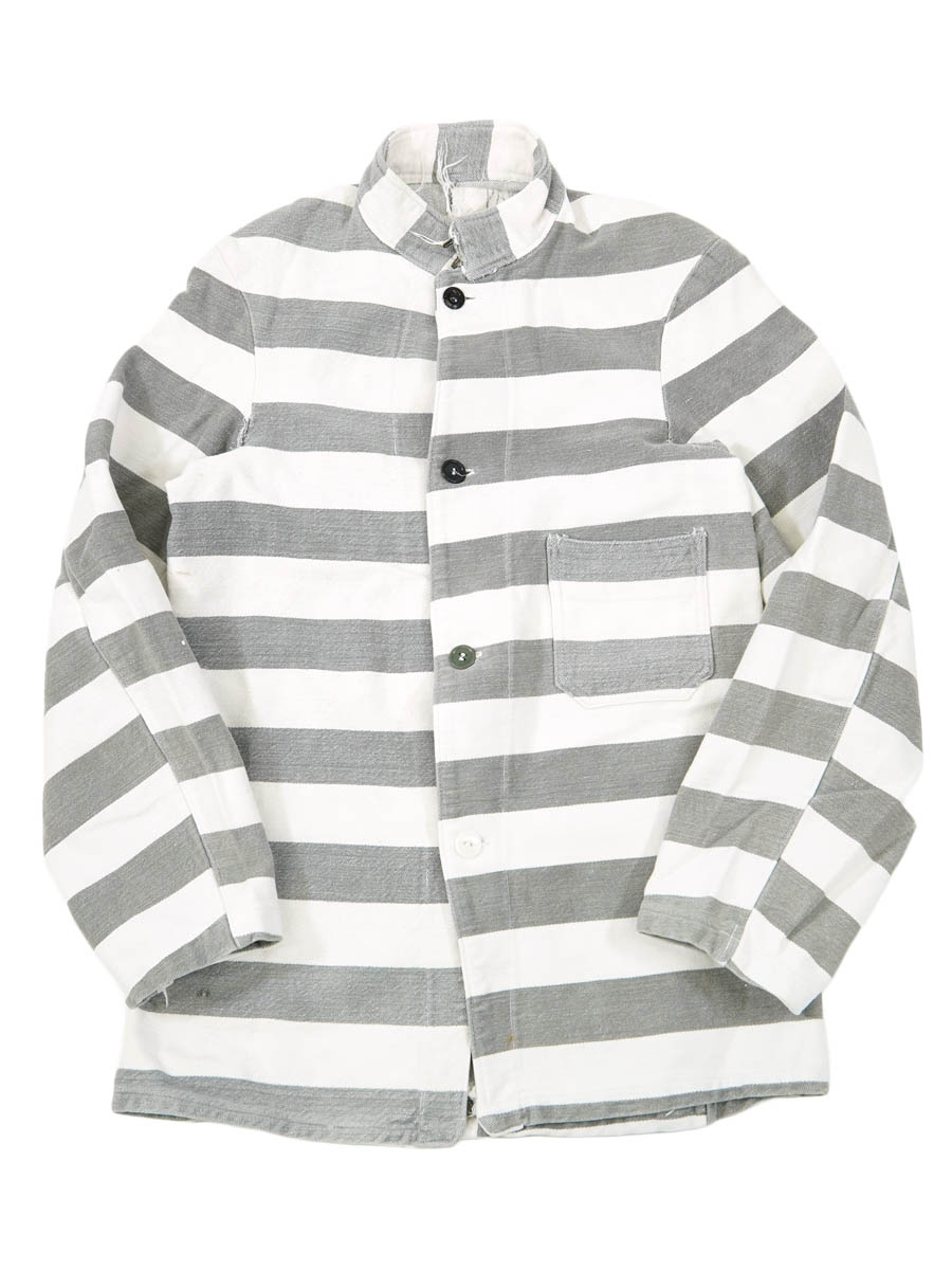 50's～ 白黒ボーダー プリズナージャケット 実寸(S位)