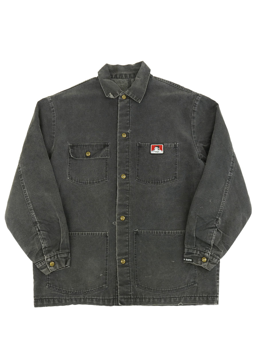 古着 90s Ben Davis カバーオール ブランケット M ブラック USA製 BEN DAVIS ブランケットライナー カバーオール 褪せブラック
