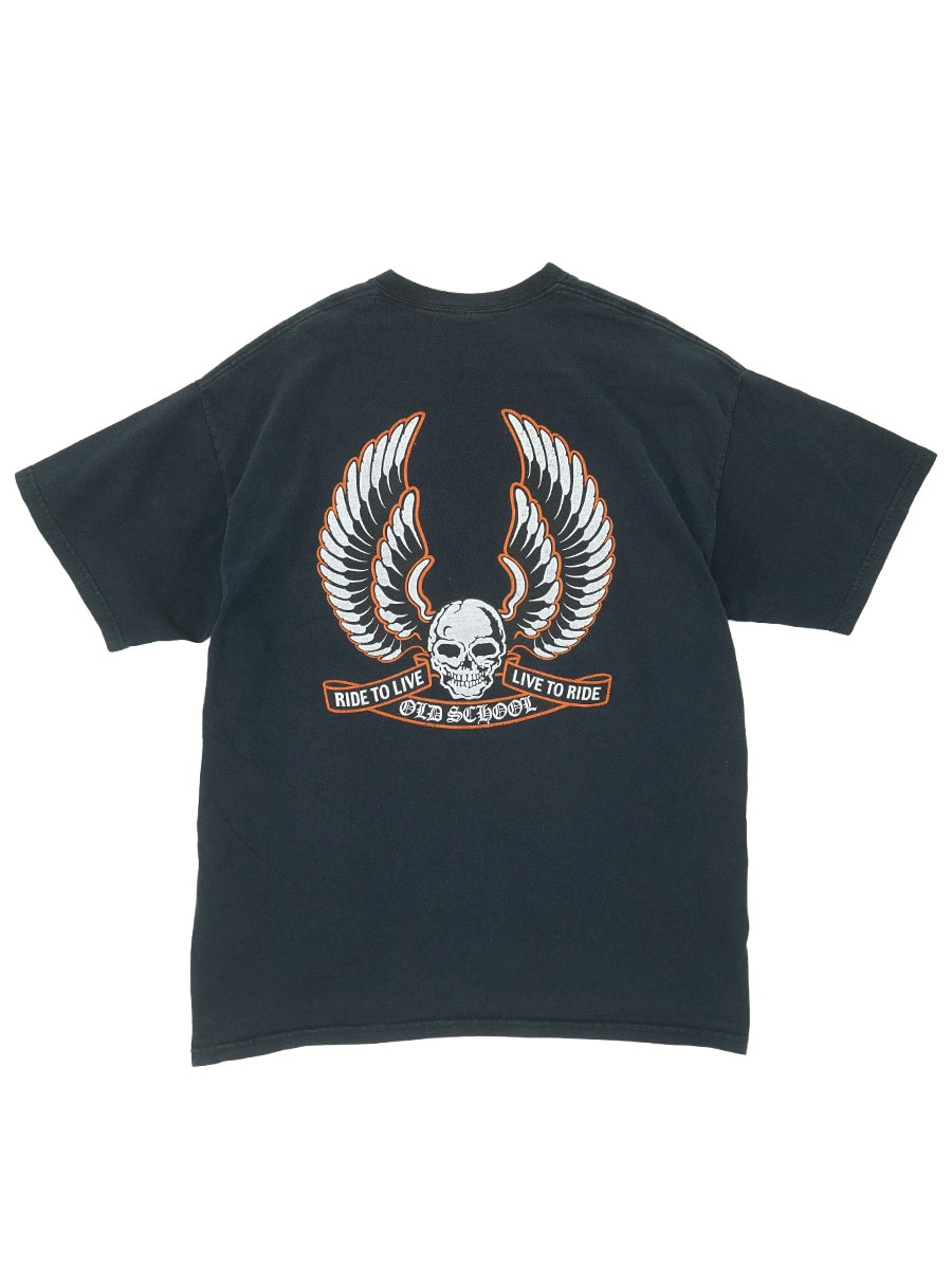 00's GILDAN ''RIDE TO LIVE LIVE TO RIDE OLD SCHOOL