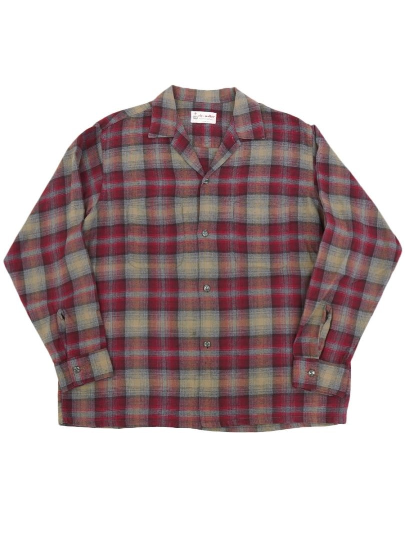 60's～ E&W 好配色チェック レーヨンシャツ 表記(M) | NEW ITEM