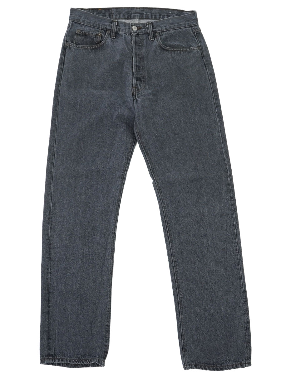 80's Levi's 501 内股シングル 先染めブラック デニムパンツ 表記(33x32) USA製