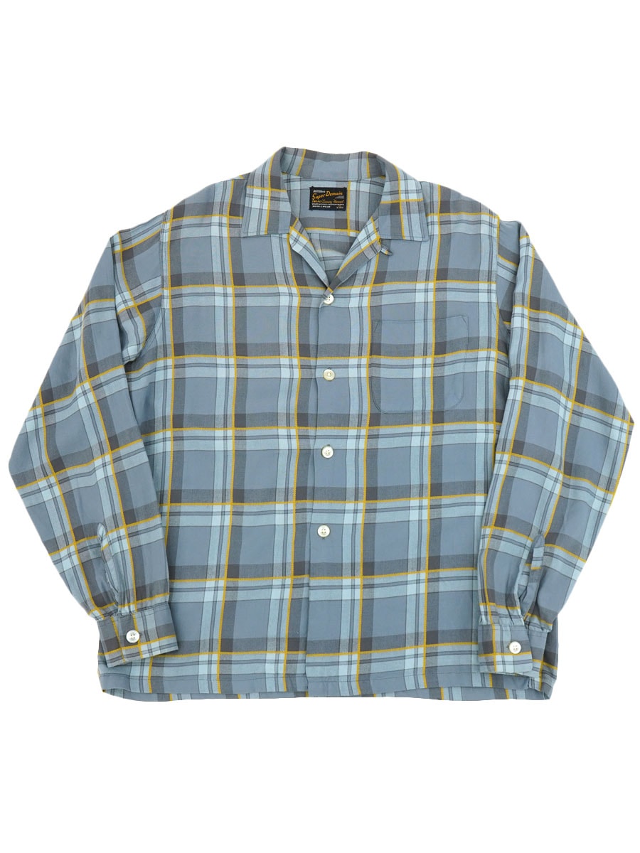こうき 60sレーヨンシャツ 60's～ Milliken 好配色チェック ループカラー レーヨンシャツ 表記(M