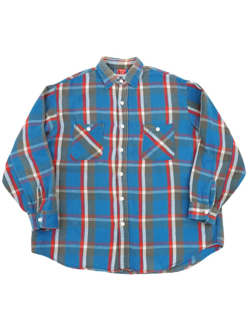 60's BIG MAC for TALL men 好配色チェック フランネルシャツ 表記(17