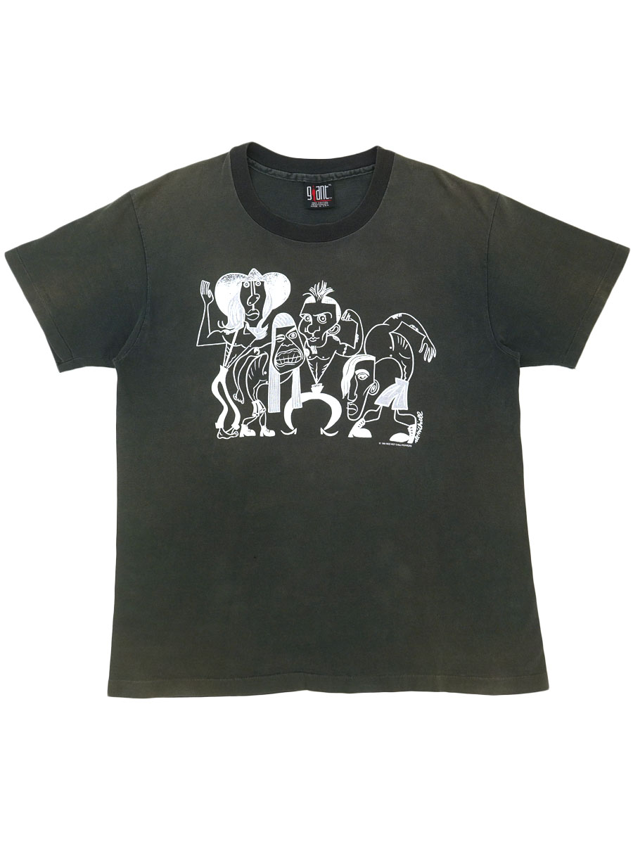 90's giant ''RED HOT CHILI PEPPERS'' 両面プリント Tシャツ ブラック