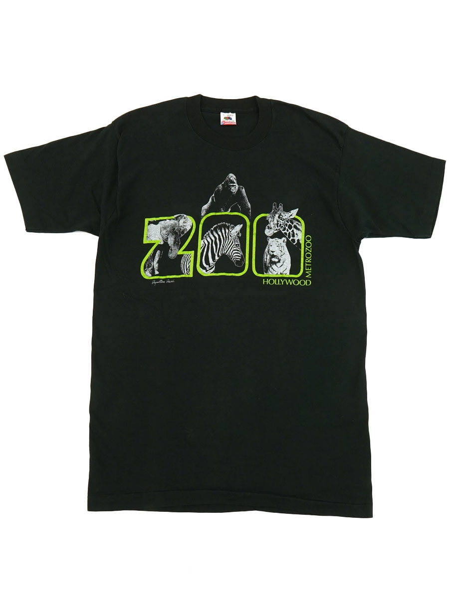90's FRUIT OF THE LOOM ''HOLLYWOOD METRO ZOO'' Tシャツ 表記(L) USA製