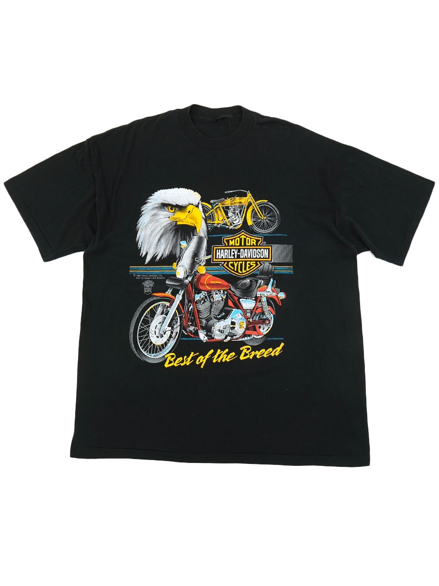 80's ハーレーダヴィッドソン ''Best of the Breed'' Tシャツ 実寸(XL
