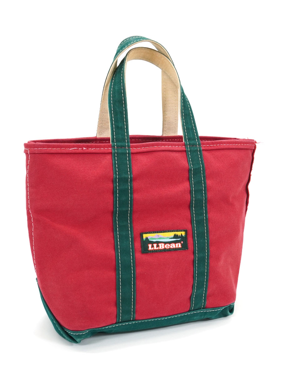 【最終値下げ】 90's エルエルビーン ボート＆トート 緑 × 赤 L.L.Bean Boat and Tote トートバッグ レッド グリーン 90s L.L.Bean