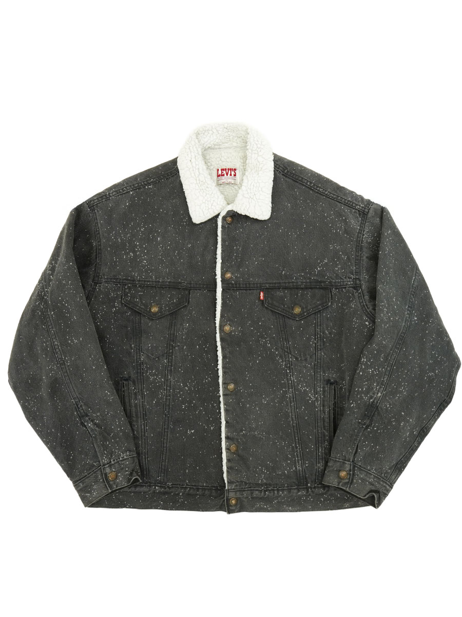 Levi's ギャラクティクウォッシュ　ブラックデニム　ボアジャケット　激レア Levi's ギャラクティクウォッシュ ブラックデニム ボアジャケット 激