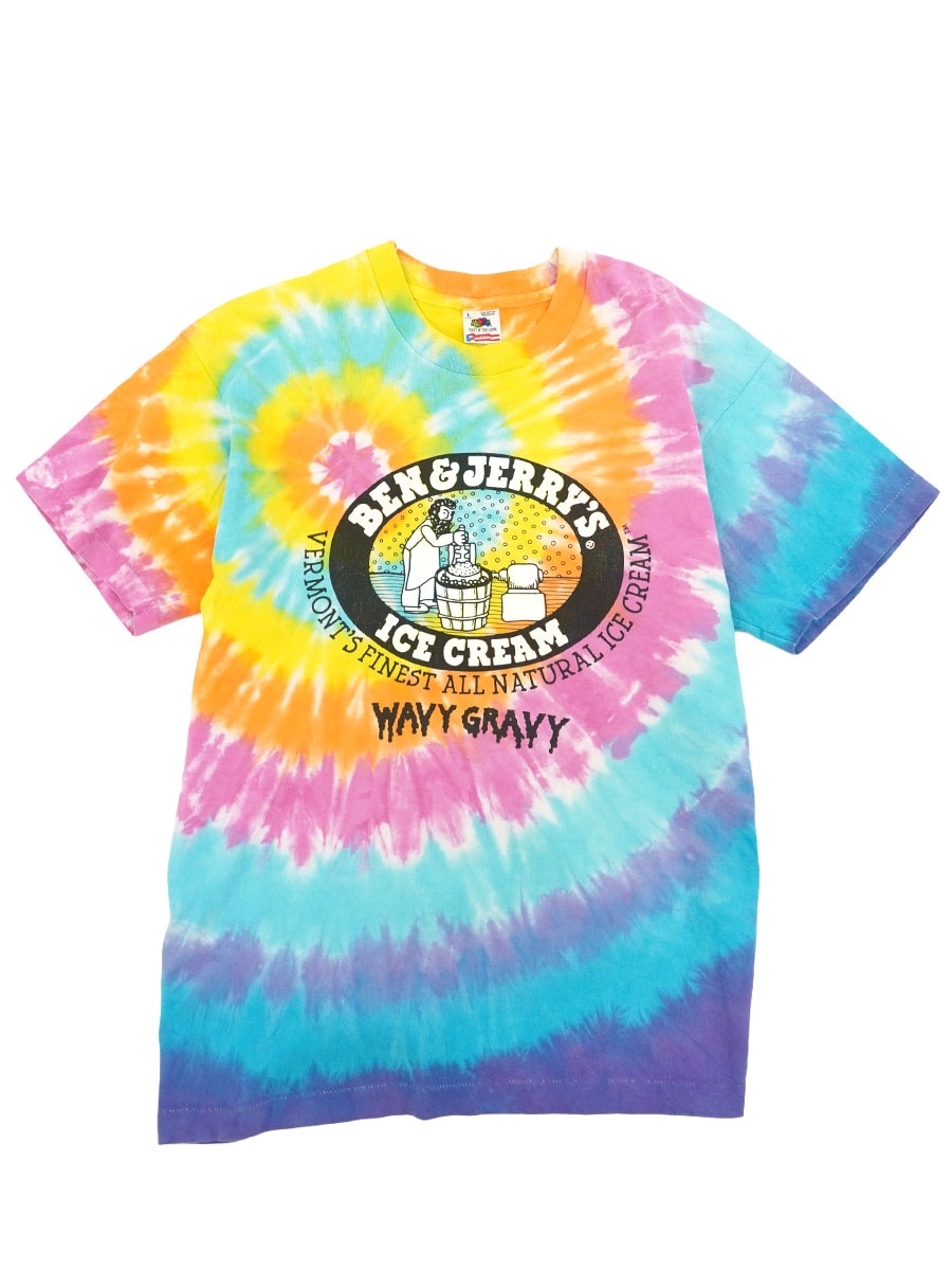 ダイちゃん様用 90's FRUIT OF THE LOOM ''BEN & JERRY'S'' タイダイTシャツ 表記(L