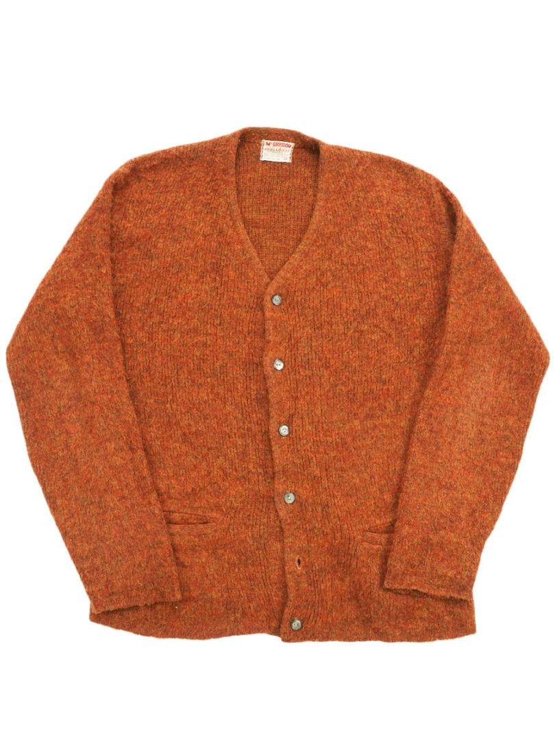 60's McGREGOR アクリル ニットカーディガン ミックスカラー ダーク