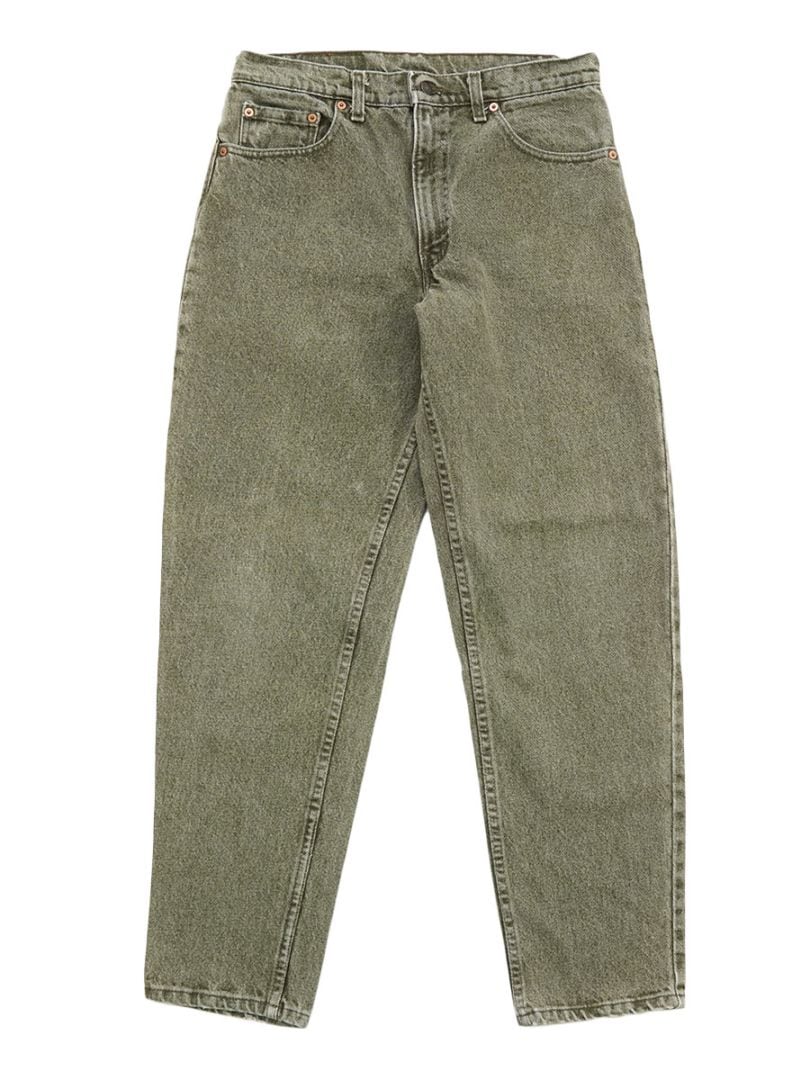 90's Levi's 550 オリジナルカラーデニムパンツ カーキ 表記(33x30