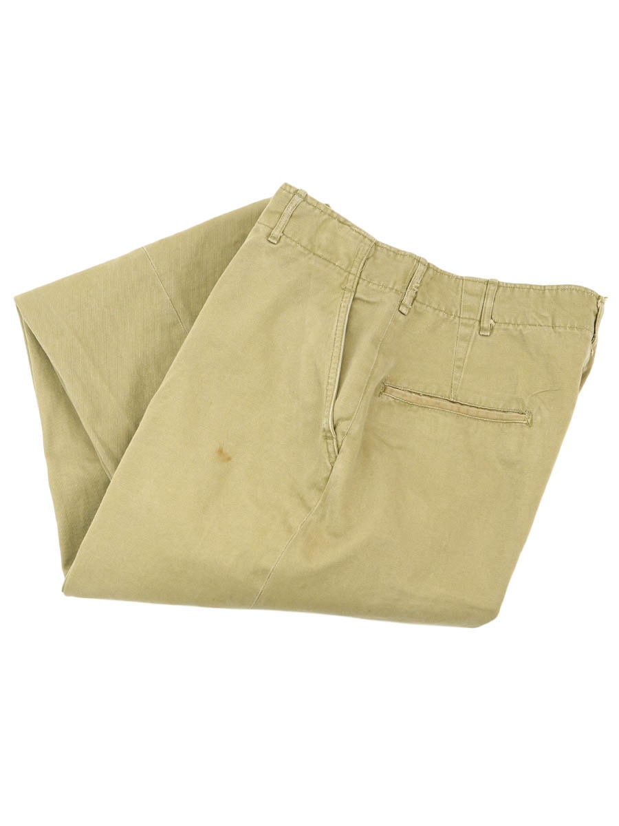 50's U.S.ARMY 45カーキ チノトラウザーズ 実寸(30x31位) | NEW ITEM