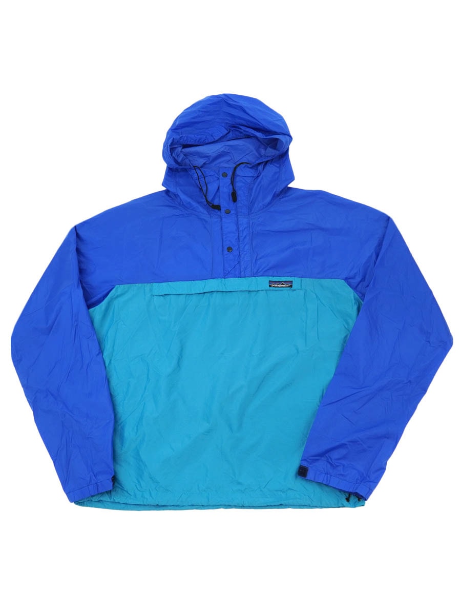 80's パタゴニア フェザーウェイトシェルプルオーバー ブルー×ライト
