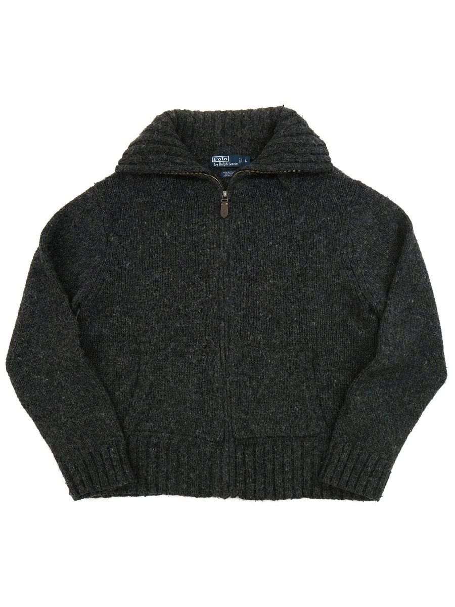 ラルフローレン アクリル/ウール/アルパカ ジップアップニット