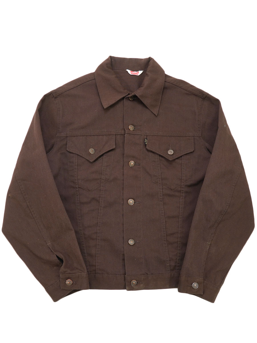 70's Levi's 70505 黒タブ BIG-E ピケジャケット ダークブラウン 表記