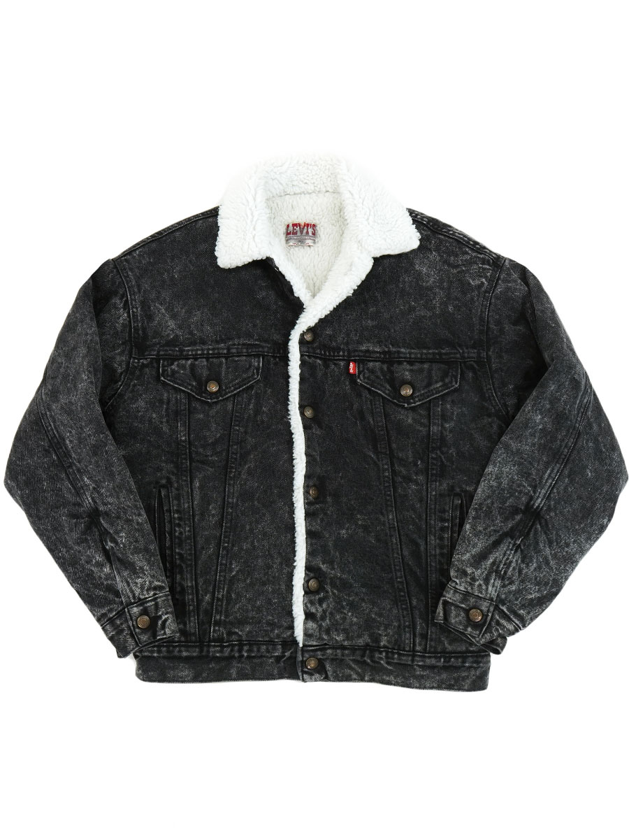 80's Levi's ブラックデニム ボアジャケット アシッド 表記(XS) | NEW