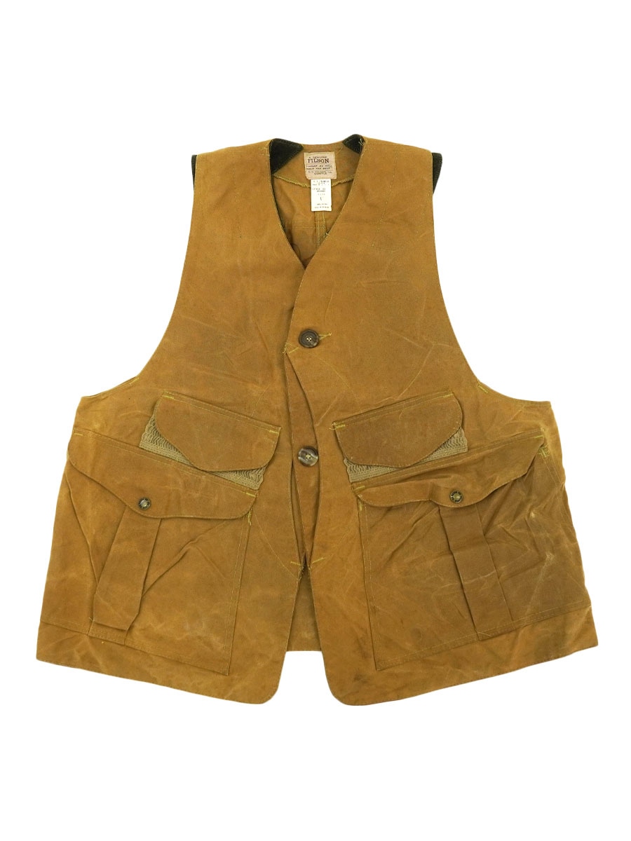 USA製 FILSON ハーフムーン ダックハンティングベスト ブラウン 表記(L