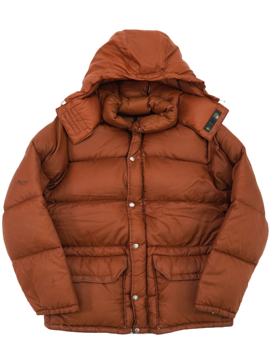 70's 茶タグ ノースフェイス リップストップ ダウンジャケット