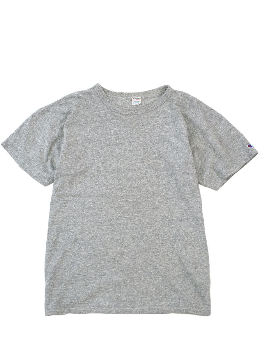 80's トリコタグ チャンピオン 無地 Tシャツ 霜降りグレー 表記(XL