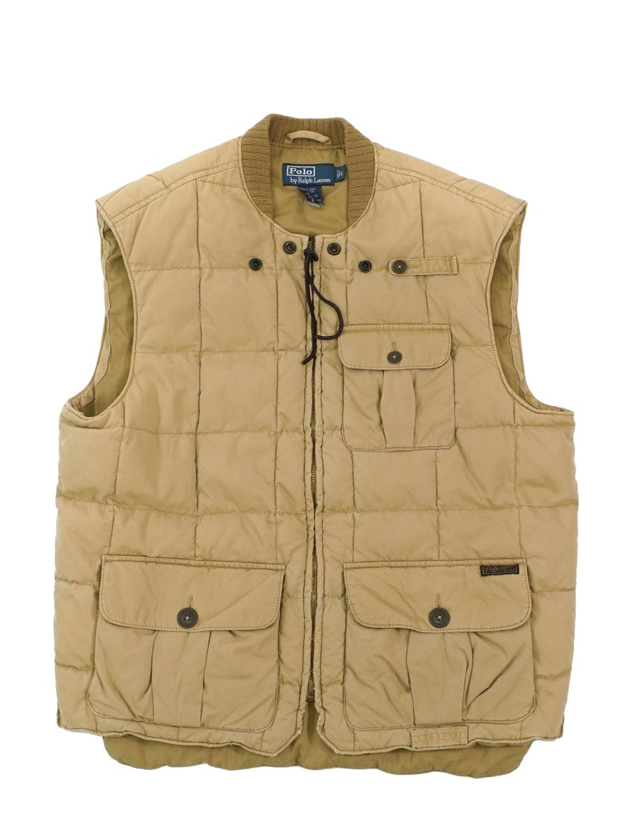 ラルフローレン 中綿 コットンベスト ベージュ 表記(L)
