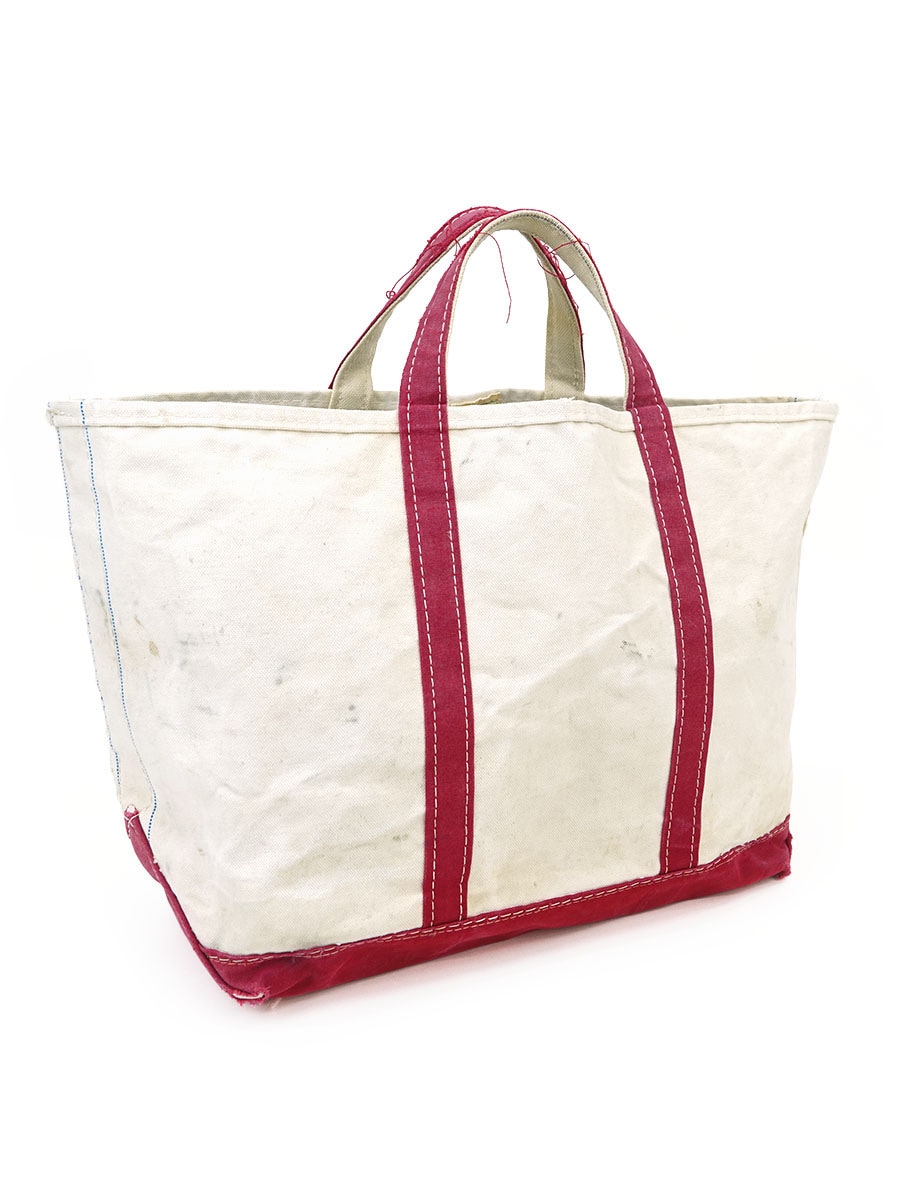 LL Bean レッド×アイボリー80‘s トートBOAT AND TOTE 80's L.L.Bean BOAT AND TOTE 生成りxレッド | NEW ITEM | | BerBerJin