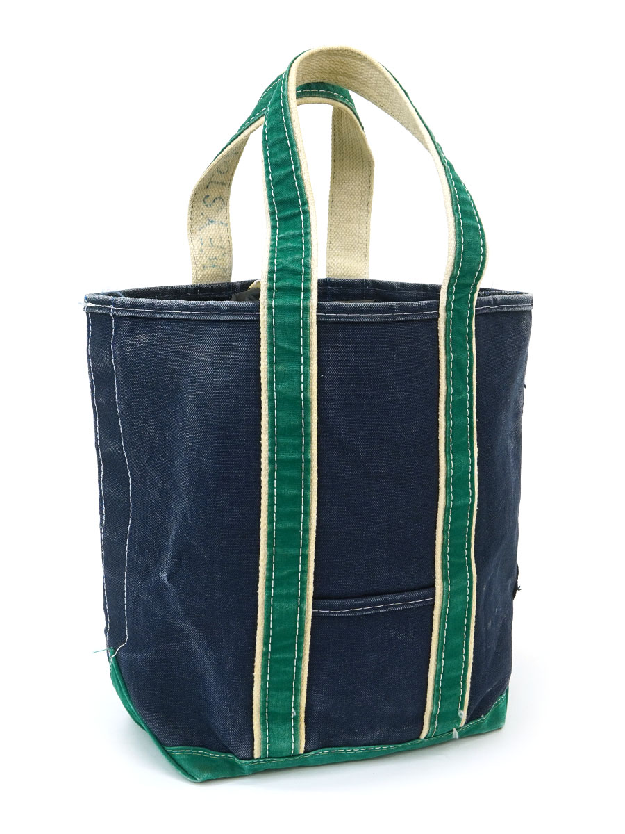 llbean deluxe tote トールサイズ 80's L.L. Bean DELUXE BOAT AND TOTE グリーンxネイビー TALLサイズ