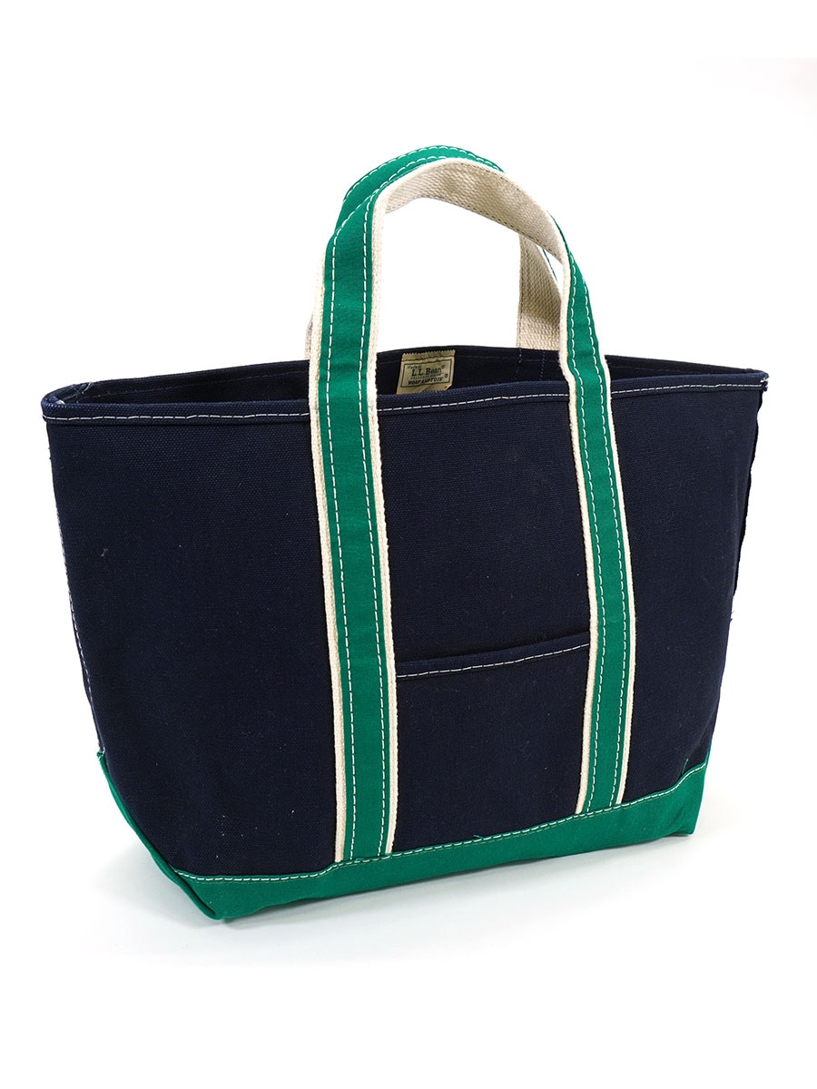 ug【エルエルビーン】Boat and Tote ネイビー×グリーン L.L. Bean Boat and Tote Green Canvas Navy Regimental Stripe Handle