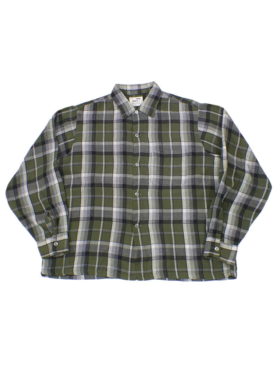 60's レーヨンシャツ 60's Domain by Milliken グリーンベース 好配色チェック レーヨン