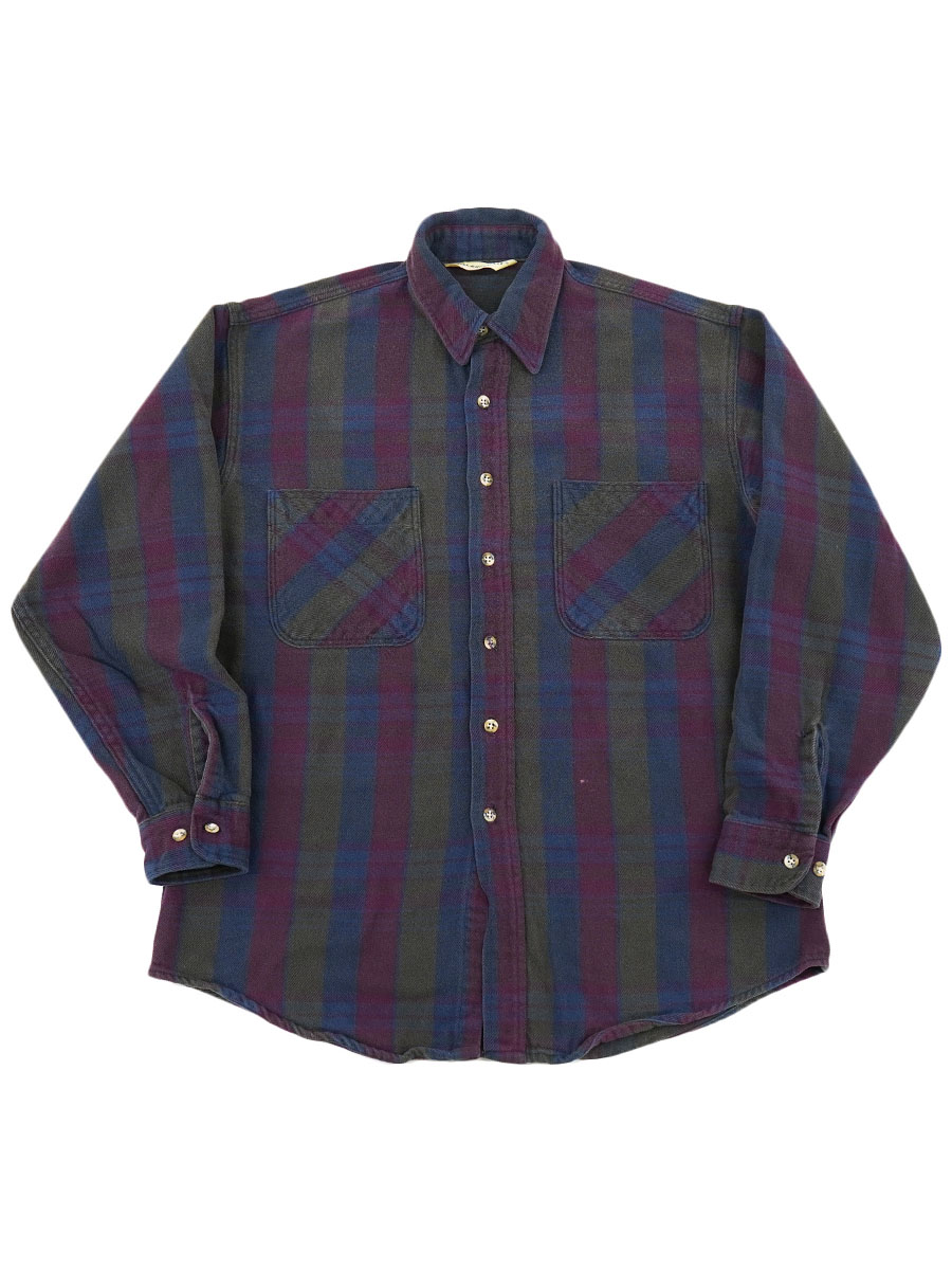 【好配色】90s セントジョンズベイ ブロックチェック フランネルシャツ L 好配色】90s セントジョンズベイ ブロックチェック フランネルシャツ L