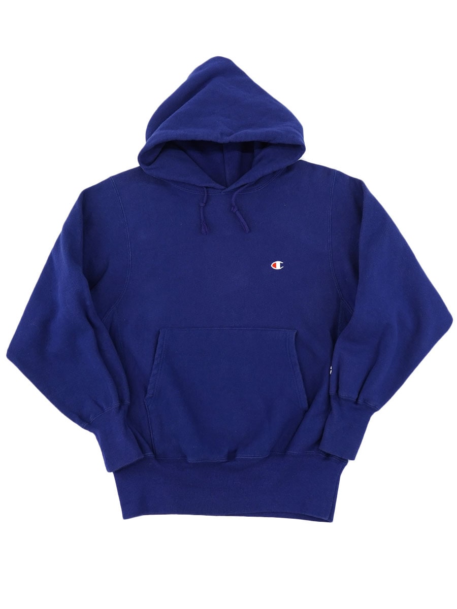 90's 刺繍タグ チャンピオンRWパーカ 無地 青紫 表記(M) USA製 グッド