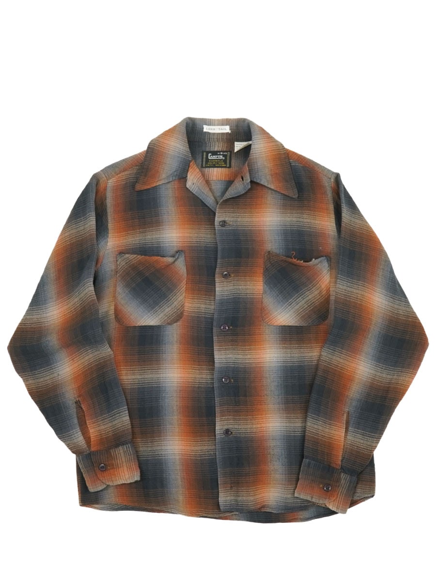 60's～ Campus オンブレーチェック レーヨンシャツ 表記(S) | NEW ITEM