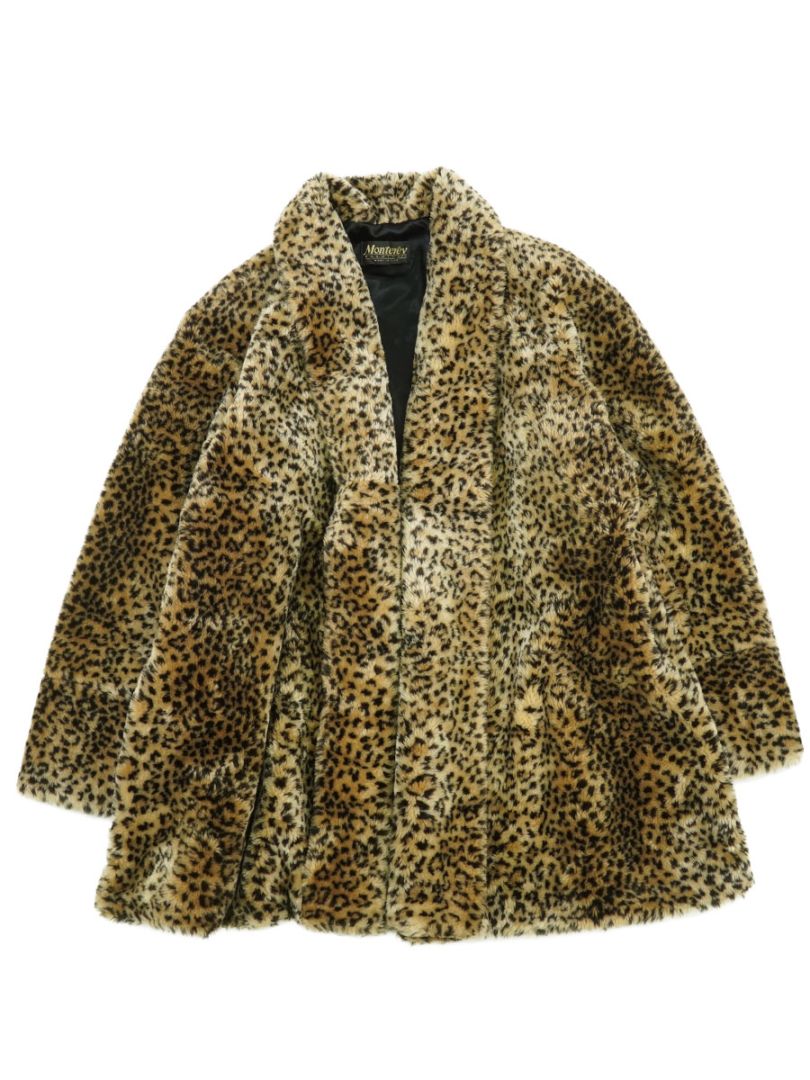 80's～ Monterey FASHIONS レオパード フェイクファーコート 表記(2X